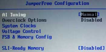 ASUS P5N- E SLI - jumper free configuration