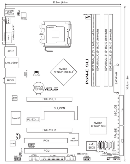 ASUS P5N- E SLI PCB