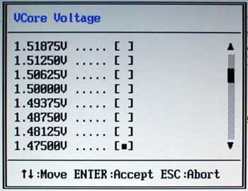 ASUS P5N- E SLI -  vcore voltage