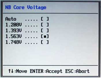 ASUS P5N- E SLI - north bridge voltage