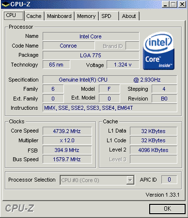 conroe core duo overclock