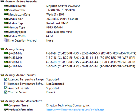 Kingston KHX11000D3ULK2/2G details