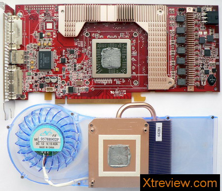 HIS radeon x1950 XT iceQ3 turbo 256Mb : PCB naked view