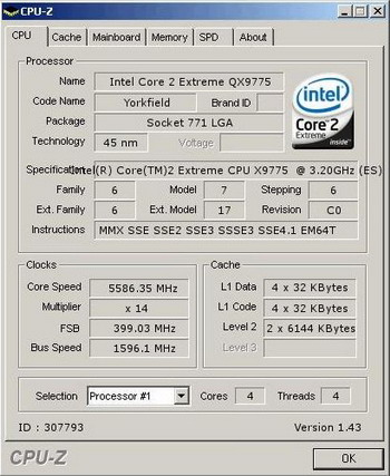 Intel Skulltrail platform overclocked