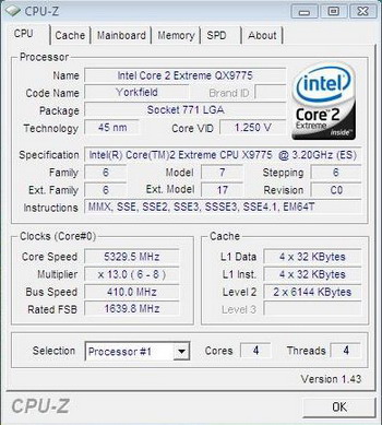 Intel Skulltrail platform overclocked