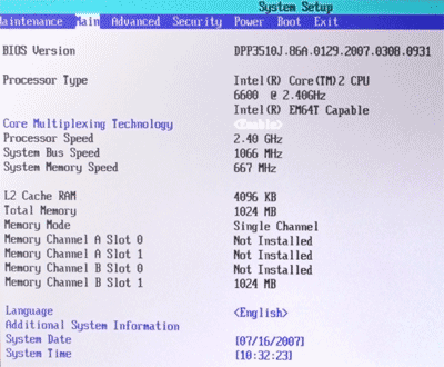 Intel DP965LT : bios 2