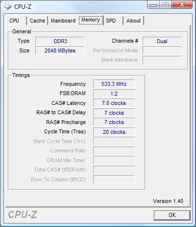 INTEL P35 - DDR3 CPU-Z