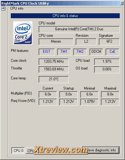 intel pentium e2140 right cpu clock