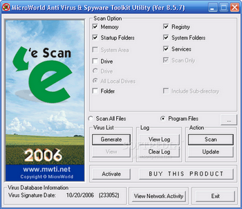 Microworld Anti Virus & Spyware Toolkit Utility v.9.8.1