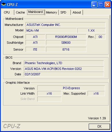 AMD RS690 - CPU-Z