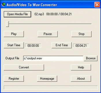 Audio/Video To Wav Converter 1.1.03.0531