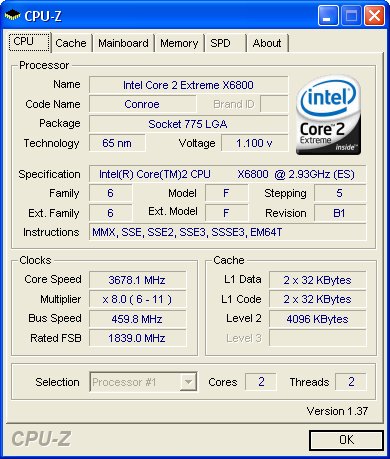 motherboard charts P965 - overclocking