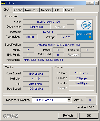 intel pentium d 820 Overclocking