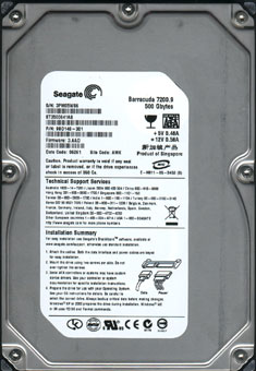 seagate 750 gig  hard drive