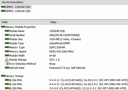 Hynix PC 2-4200 memory spd