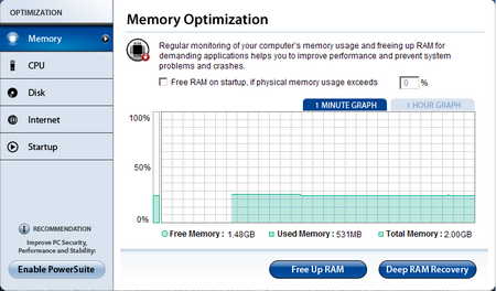 SpeedUpMyPc Memory monitor 