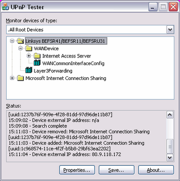 Universal Plug-and-Play Tester (UPnPTest) v.2.08